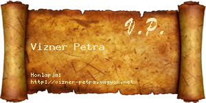 Vizner Petra névjegykártya